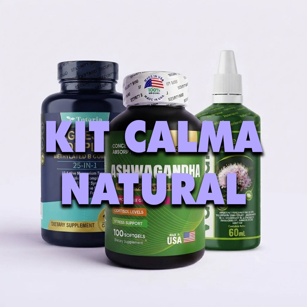 Kit Calma Natural: Ashwagandha + Magnesium Complex + Valeriana