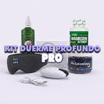 Kit Duerme Profundo PRO: Pulse Stimulation + Antifaz Bluetooth + Magnesio + Valeriana + Melatonina