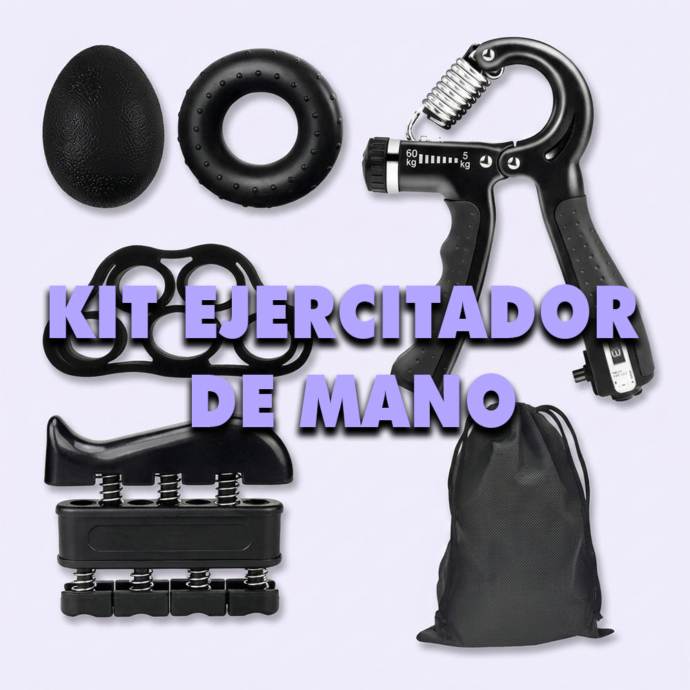 Fortalece tu agarre y dedos desde casa - Kit Ejercitador de Mano 5 en 1