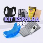 Kit Espalda Pro: Corrector + Espaldar Lumbar + Cojín de Gel + Manta Térmica + Parche Paingone