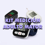 Kit Medición Adulto Mayor: Tensiómetro de Brazo + Oxímetro Digital + Glucómetro Portátil