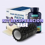 Kit Recuperación Base: Rodillo Muscular + Parche Herbal + Magnesium Complex