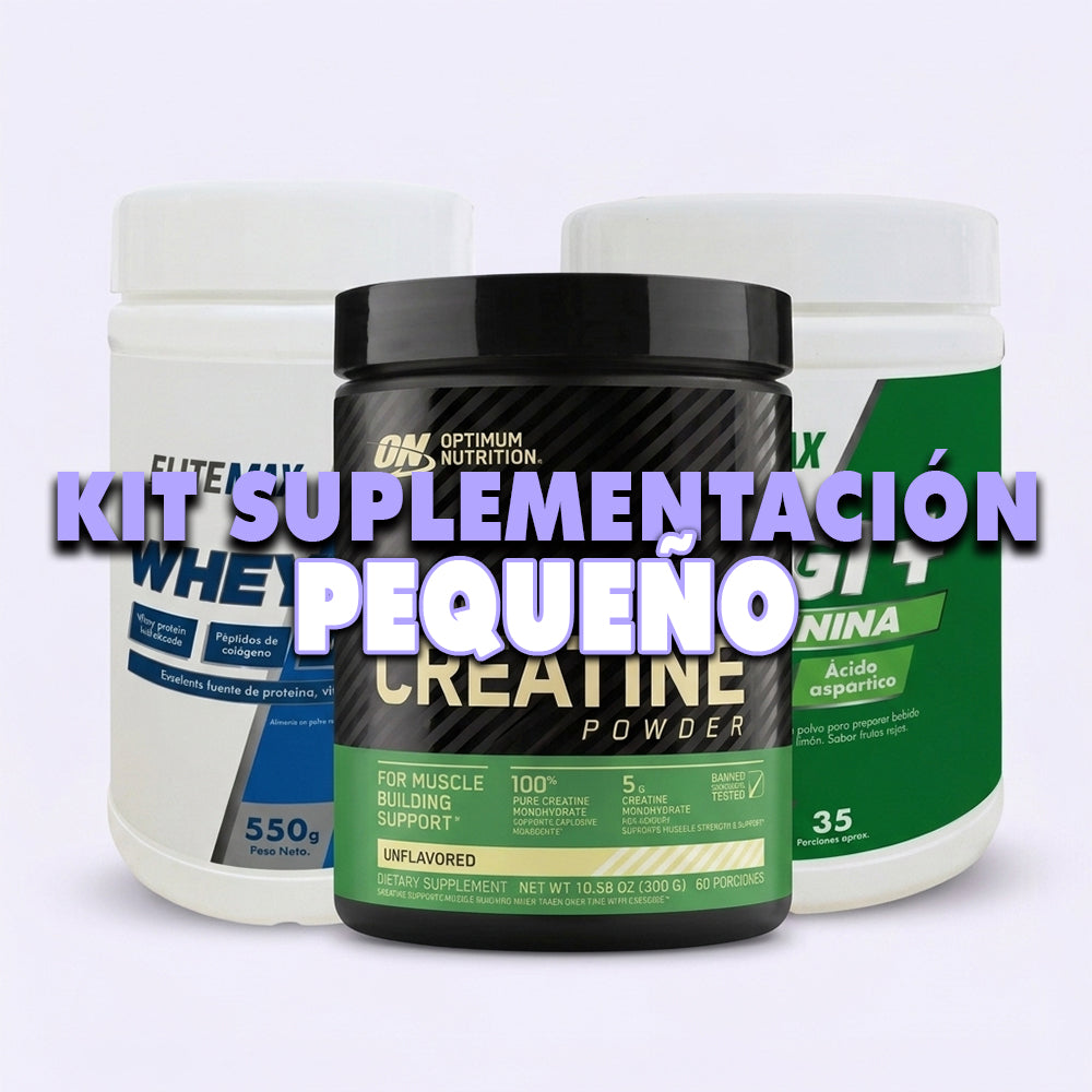 Kit Suplementación Pequeña: Whey Pro EliteMax + Argi+ EliteMax + Creatina Micronizada ON
