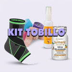Kit Tobillo: Tobillera de Compresión + Cinta Kinesiológica + Spray de Abeja + Turmeric Curcumin
