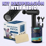 Kit Recuperación Intermedio: Pistola de Masaje + Rodillo + Parche Herbal + Magnesium Complex